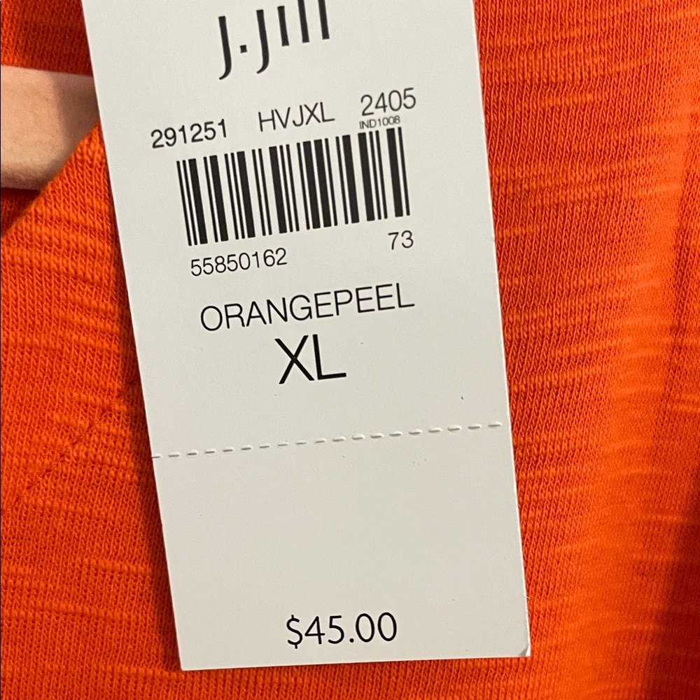 J. Jill Bright Orange Short Sleeve Top - Picture 3 of 4